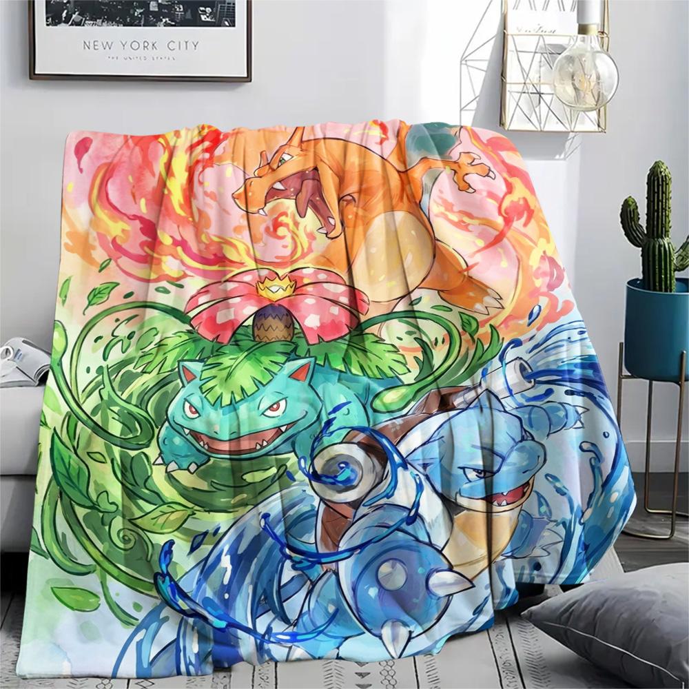 

Pokemon Pikachu Print Flannel Blanket, Ultra Soft High Quality All Seasons Warm Throw, Home Decor Cozy Blanket, Perfect Christmas Gift 80cm x 120cm