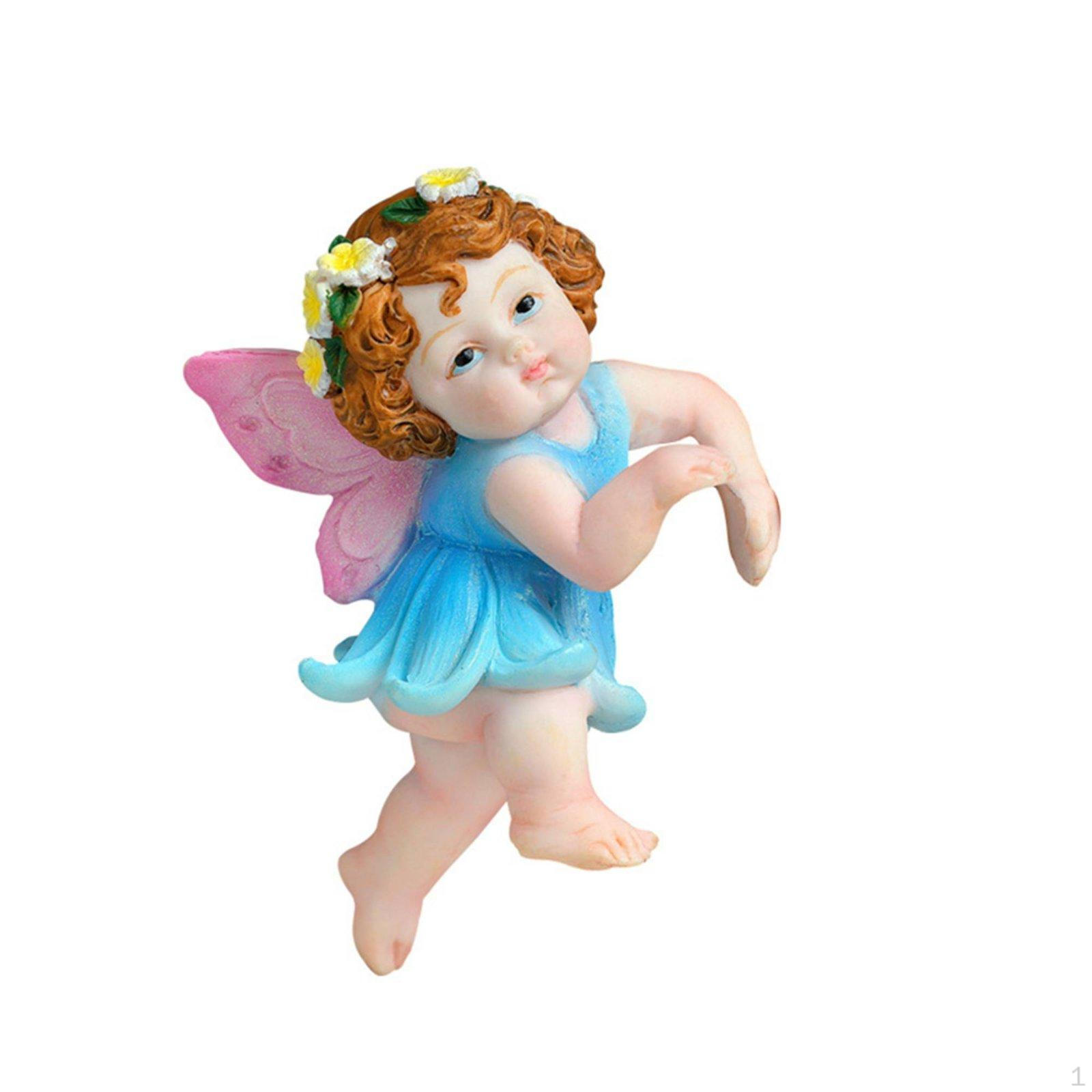 Garden Fairy Figurine Whimsical Design Hanging Pot Detailed Craftsmanship Flower Hugger Flower Fairy Left