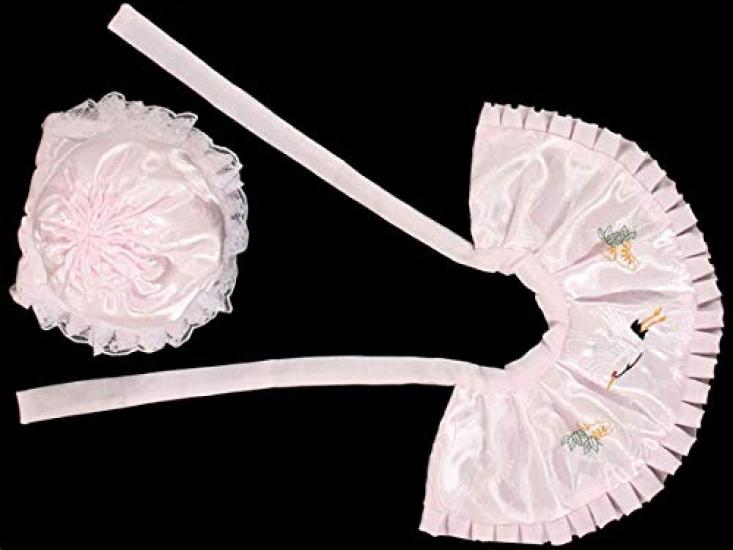 Shrine visit girl hood set embroidered hudx02 2-piece (hat, bib)