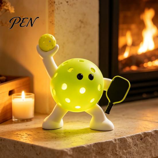 Soft Warm LED Bedroom Lighting Sports Ball Silicone Night Light, 7 Styles Football Basketball Tennis Golf Amber Atmosphere Tap Lamp, USB Rechargeable