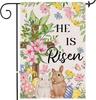 Easter Bunny Ag 12x18 Inch Double Sided Outside, He Is Risen Easter Ag Lamb EEJ UUN