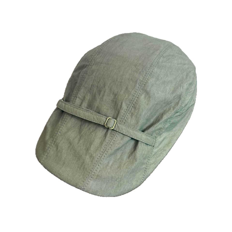 Strap design forward hat for women, spring and summer versatile baseball cap, face-slimming newsboy cap