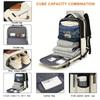 1pc Large Capacity Waterproof Laptop Backpack, Men's And Women's Travel Backpack With Shoe Compartment, Suitable For Business,school