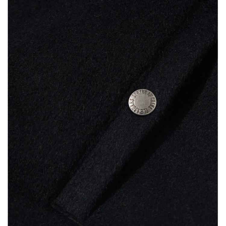 Li Ning X Pleasures Collaboration Letter Stripe Single-Breasted Jacket Women Jackets Black AJDT754-2