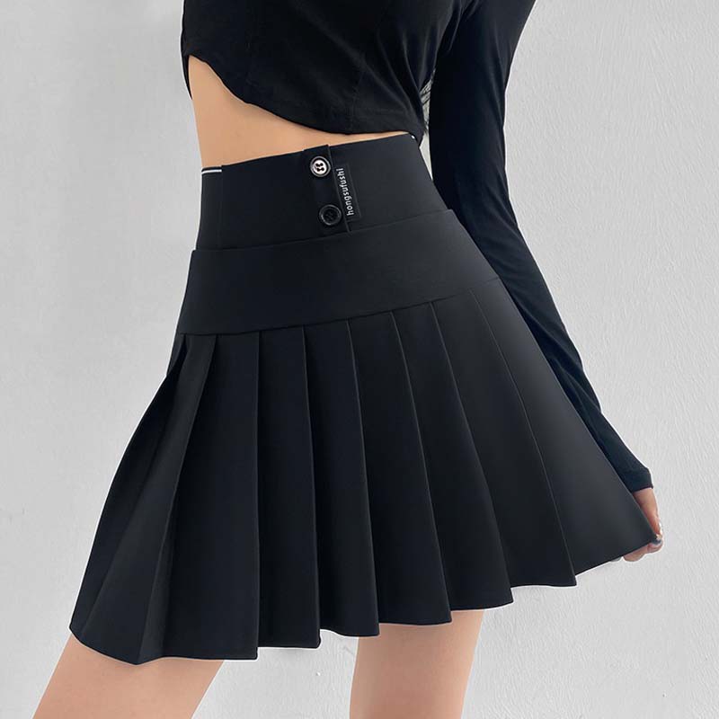 A-line Pleated Skirt for Women Autumn Winter Slim High-waisted Shorts Skirts Vintage Korean Style Plus Size Clothing