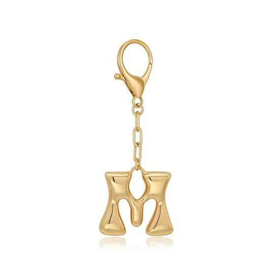 Letter Keychain Mini 3D Alphabet Charm Key Chain with Lobster Clasp Lightweight Bags Keys Bracelets Accessory