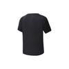 FILA Letter Brand Logo Print Loose Running Breathable Short Sleeve T-Shirt Women Tops Black A11W321111FBK