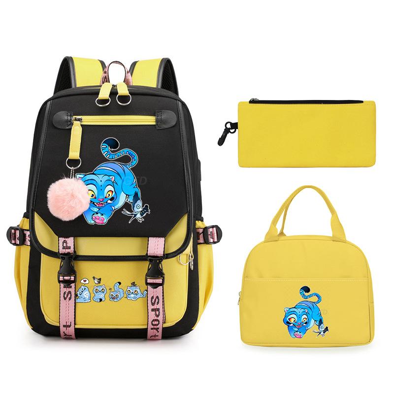 Animation Cartoon Peripheral Printing Children'S Backpack Male And Female Versatile Large-Capacity Student Schoolbag