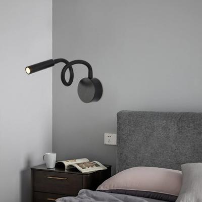 Led Wall Lamp with Switch Flexible Bedside Read Lamp Surface Mounted Wall Mounted Spotlight Bedroom Night Light Warm White 3000K