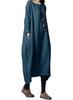 Long Summer Long Sleeve Thin Cotton Linen Slimming Tunic Maxi Loose Solid Plus Sizes Clothing [JINJUDUO] Women's Dress, Dress, Dress, Fit, Color,