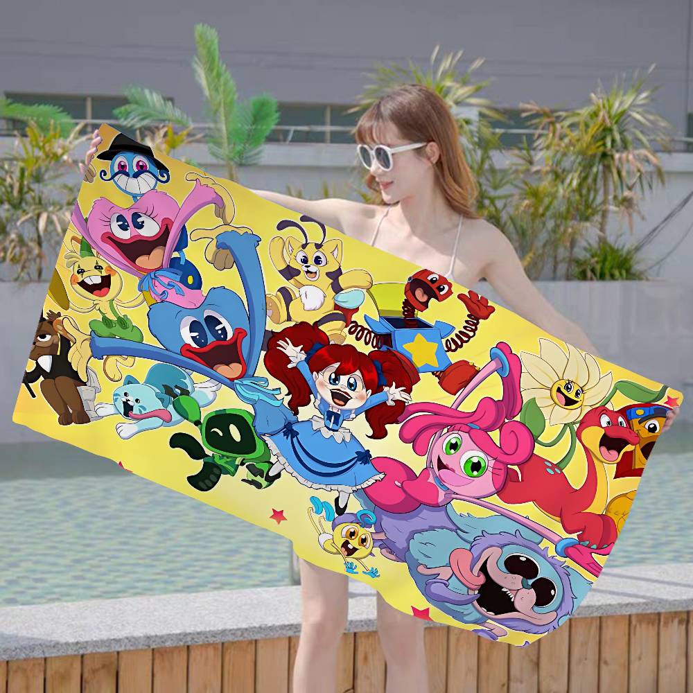 Asciugamano da Spiaggia Stampato in Microfibra Gioco Poppy-p-playtimes Arrampicata su Montagna Yoga Spiaggia Nuoto Corsa Assorbente Morbido Asciugamano