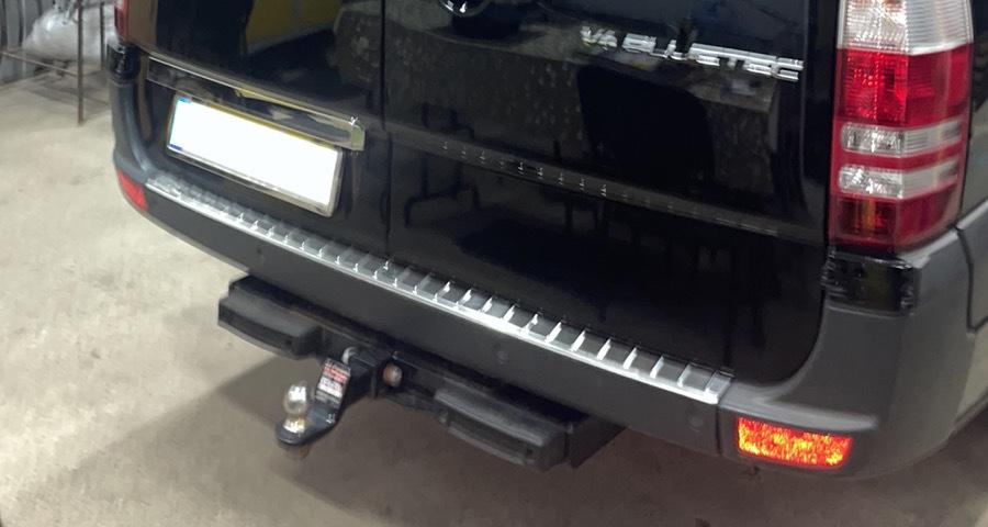 Планка над номером (нерж.) OmsaLine - Итальянская нержавейка для Mercedes Sprinter W906 2006-2018 гг