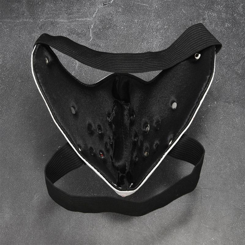 Rivet Spikes Leather Mask Cosplay Mask Motorcycle Biker Half Face Mask Anti Dust Sports Mask Masquerades Mask Women Men