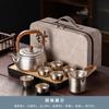 Pure titanium tea set, camping portable kung fu travel tea set, a complete set of housewarming gifts for elders and leaders