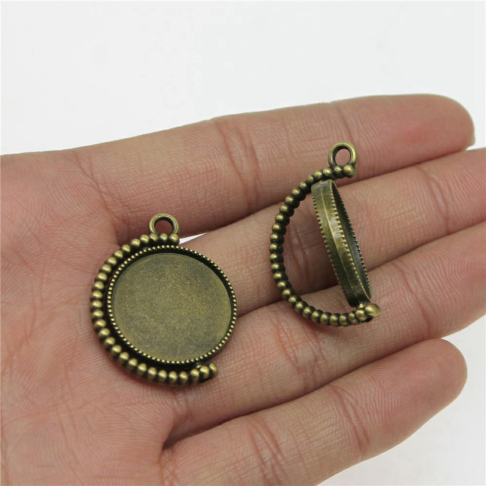 Hodí se pro kulatý 20mm skleněný kabošon Základní lůžko Podložka Bezel Doplňky Díly Chlapecké šperky Cool Dárky Pro