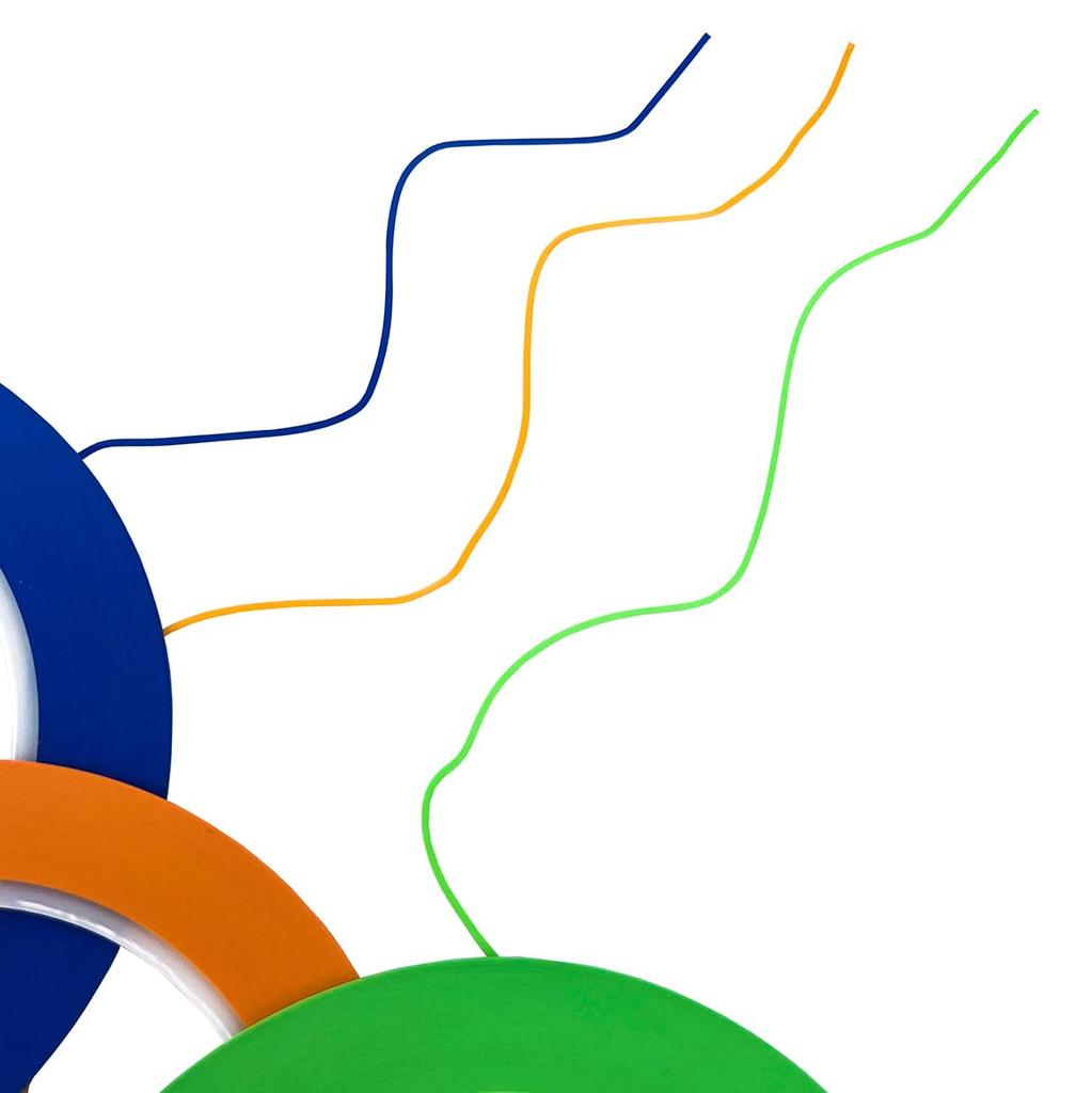 High-Heat Resistant Paint Masking Tape (for Curved Surfaces), 1mm Vinyl, 12 Rolls