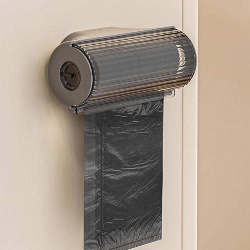Trash Bag Storage Box Wall Mount Container for Kitchen Bathroom Dispenser Box