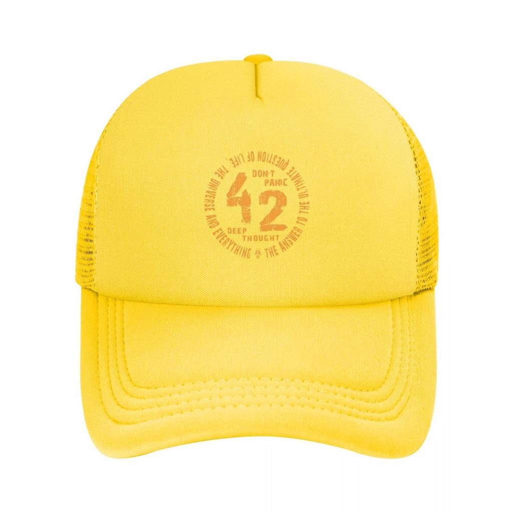 Baseballkappen 42 Die Antwort auf das Leben das Universum und alles Goldene Netzmützen Sportqualität Erwachsenenkappen