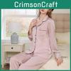 Silk Pajama Set For Women Spring Summer Light Breathable Lounge Sleepwear For Home Use