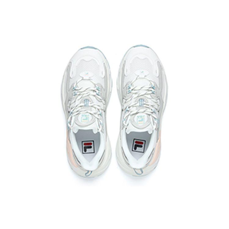 Fila Wave Series Fabric Synthetic Leather Casual Trend Sports Low-Top Lifestyle Shoes Women Sneaker White F12W226112FBA