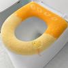 Toilet Seat Cover 1Pcs Soft Warmer Cushioned Pad Thickened Washable Bathroom Mat for Winter Comfort
