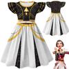 Kids Children Girls Anime Movie POP Singer Super Star Printed Pleat Ruffle Sleeves Party Dress Halloween Cosplay Costumes