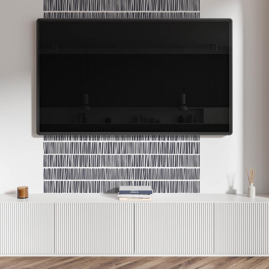Panel Samoprzylepny Z Grafiką Do Jadalni Pcv 120X60 Cm Dynamiczny Wzór Linii