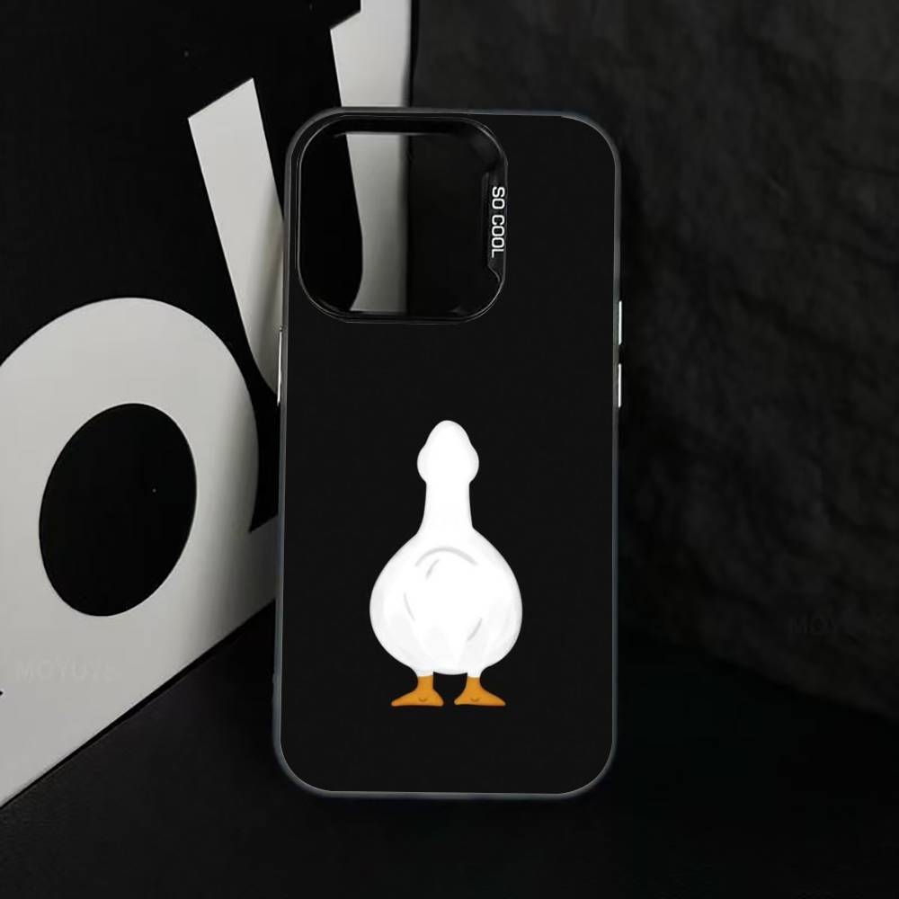 Duck Phone Case For iPhone 17,16,15,14,13,12,11 Plus,Pro Max,XS,Colorful Silver Phone Case Funda Cover