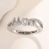 Huitan Trendy Wedding Rings for Mother Mom Luxury Paved Cubic Zirconia Brilliant Women Accessories Anniversary Gift Lady