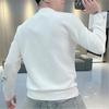 Men's European Light Luxury Printed Hoodie: Autumn/Winter Slim Fit Plus Velvet Top