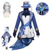 Genshin Impact Furina Cosplay Costume Fontaine Black Water God Costume Focalors Cosplay Outfit Anime Performance Costume