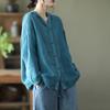 Shirt Women's Cotton Long Sleeve Shirt Top Solid Colors Loose Casual Versatile Hooded Jacket Shirt