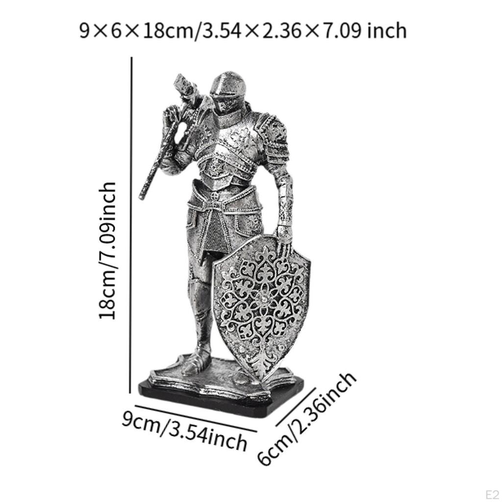Statua Opera d'Arte in Resina Decorazione Medievale per Casa Ufficio