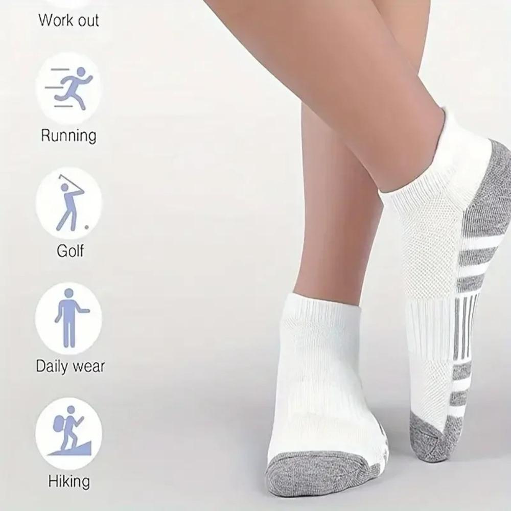 5 Pairs Comfortable Sports Socks Lightweight Low Cut Socks New Running Socks