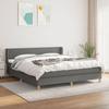Exclusive House - Slatted Bed Base with Mattress Dark Grey 160x200cm Fabric