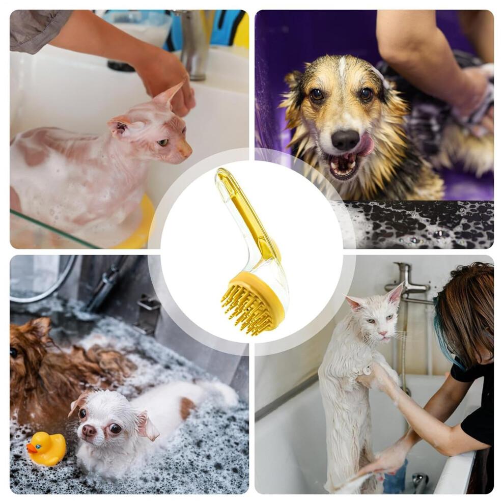 Dog Washing Brush - Pet Bath Scrubber for Small Dogs and Cats Reusable Grooming Tool for Short and Long Hair