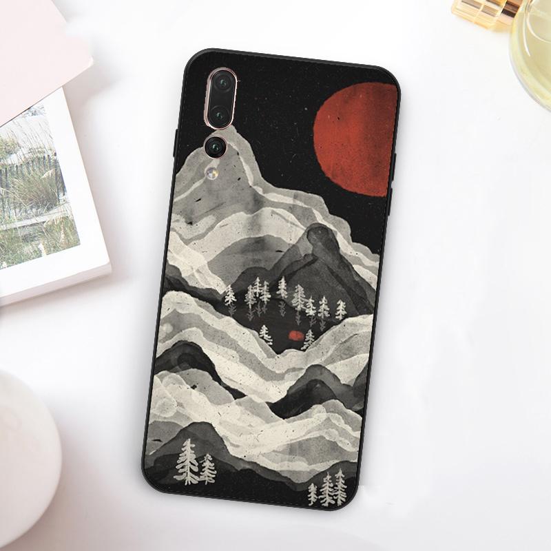 Wild MountainsMoon Lake For Huawei Nova Y73 Y72 Y90 Y70 Y60 Y91 Y61 12s 12i 11i 8i 9 10 SE P60 P30 Pro P40 Lite Case