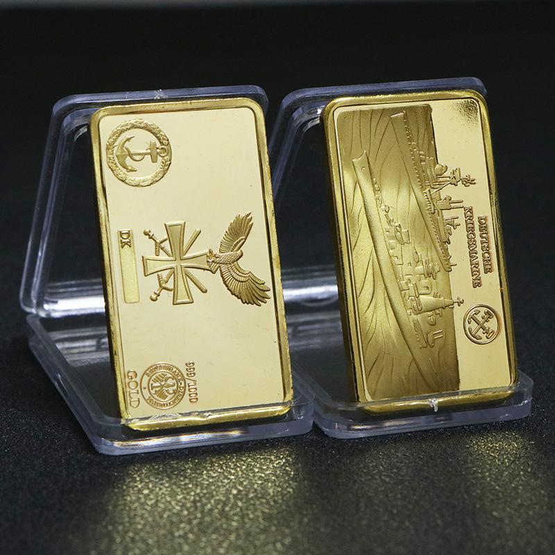 Stati Uniti, Germania, Europa, Blocchi commemorativi quadrati, monete commemorative, monete, oggetti da collezione, lingotti d'oro, blocchi placcati in oro