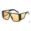 STORY Fashion Wide Legged Shield Sunglasses Women Men Luxury Designer Futurist Flat Top Leopard Square S6938G
