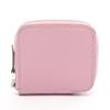Used Azap Compact Mini Silk Inn Coin Purse Epsom Leather Calfskin (cowhide) Epsom Pink Mauve Sylvestre Used