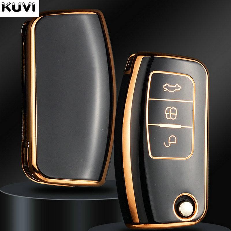 New 6D Plating Tpu Car Remote Key Cover Case For Ford Fiesta Focus 2 Ecosport Kuga Escape Falcon B-Max C-Max Eco Sport Galaxy