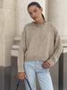 Round Neck Casual Loose Women Sweater 2026 Autumn Winter Pullover Short Sweaters Solid Color Basic Tops Fashion Simple Long Sleeve Elegant Clothing