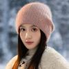 Autumn and Winter Stacking Hat Fleece Hat Middle-aged and Elderly Knitted Wool Hat Women's Winter Knitted Wool Hat Outdoor Travel Windproof Hat