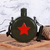 Pentagram Pattern Sport Kettle Stainless Steel Wine Pot Outdoor  Water Bottle  Hiking