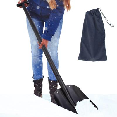 Detachable Telescopic Winter Snow Ice Shovel Portable Aluminum Alloy Snow Shovel Outdoor Courtyard Garden Cleaning Tool