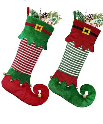 Meias de Elfo de Natal Novas 2025 Saco de Doces Decorações de Árvore de Feliz Natal Para Casa Enfeites de Natal Pendentes Festa