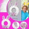 Easter Plush Bunny Wreath With Ears, A Spring-themed Door Sign, Perfect For Window Displays And Party Decorations.