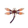 Animal Alloy Brooch With Electroplated Dragonfly Design For Women And Men