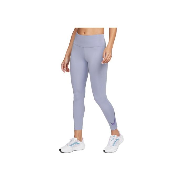 Nike Logo Print Long Fitness Leggings Women Bottoms Mist-Grey Blue DX0949-519
