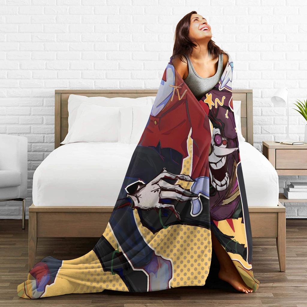 Spamton And Tenna Child Of Divorce Deltarune Game Blankets Warm Aesthetic Plush Throw Blanket For Flannel Bedspread Bed Cover